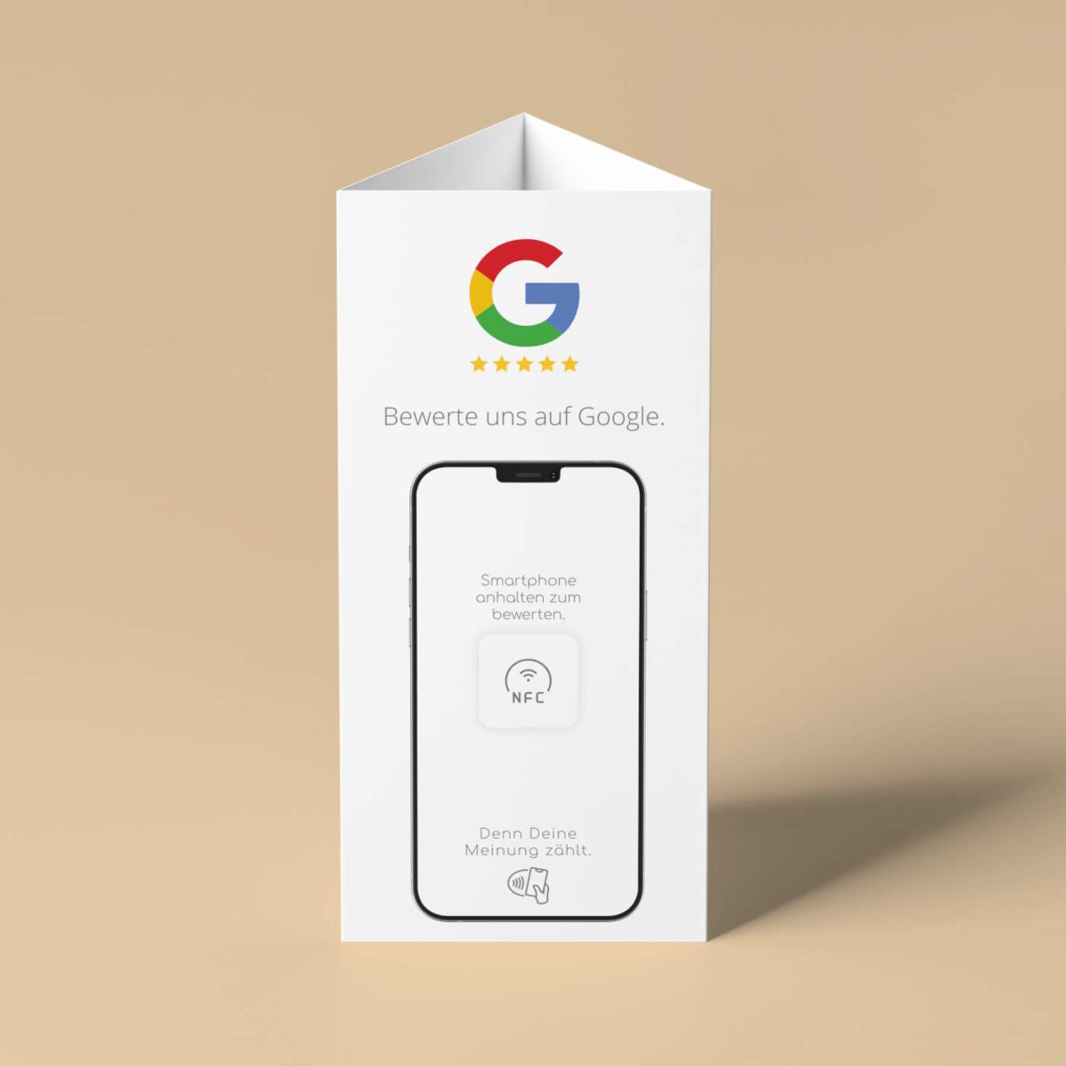 Bewerten Sie uns auf Google NFC Tischaufsteller Triangl – Bild 2