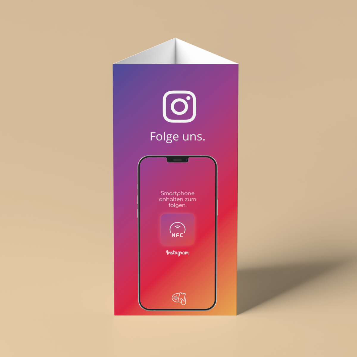 Folge uns auf Instagram NFC Tischaufsteller Triangl – Bild 2