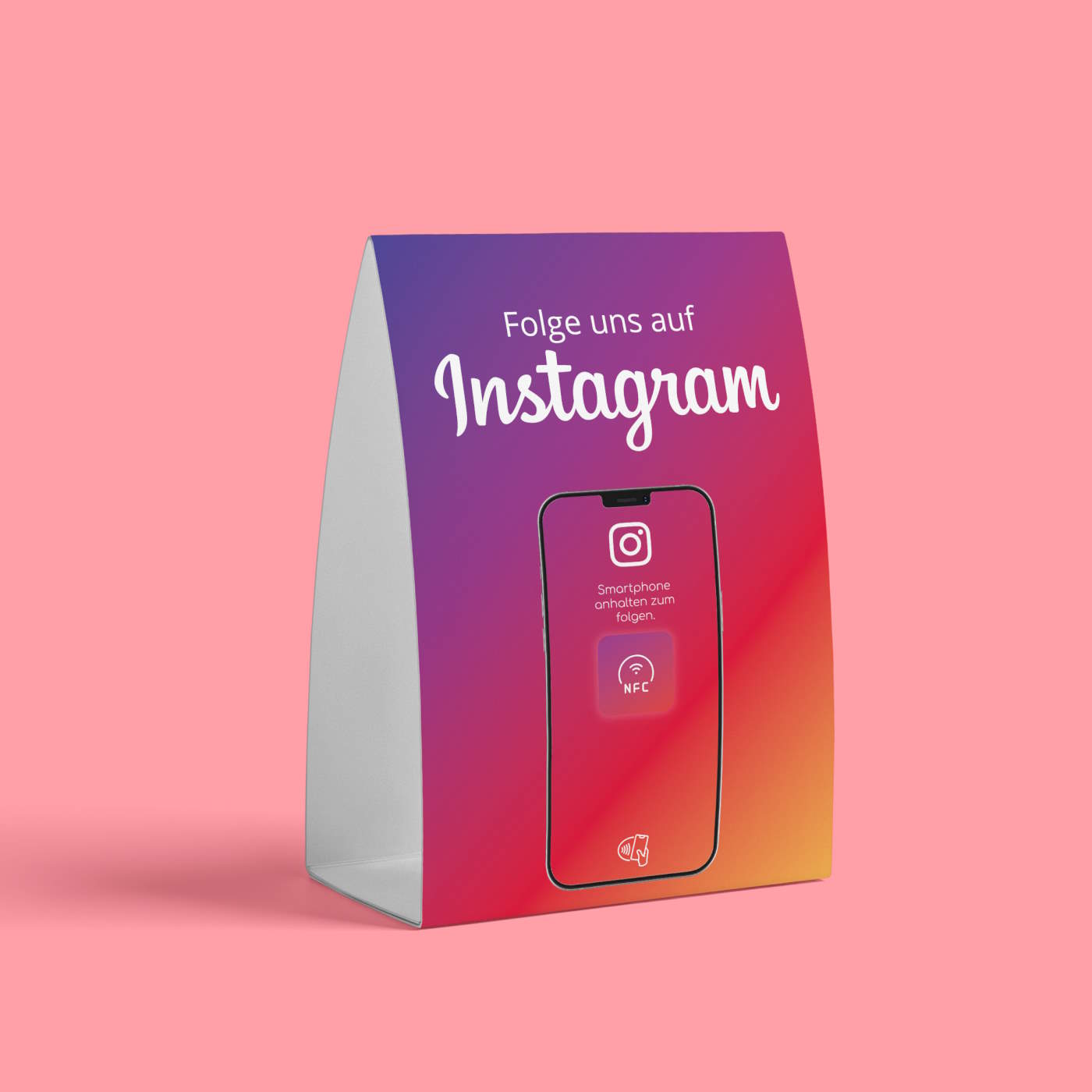 Folge uns auf Instagram NFC Tischaufsteller Tent – Bild 1