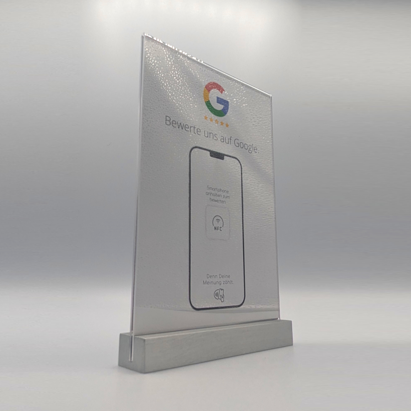 switchTAG clean+ - NFC Tischaufsteller mit wechselbarem Inlay – Bild 3