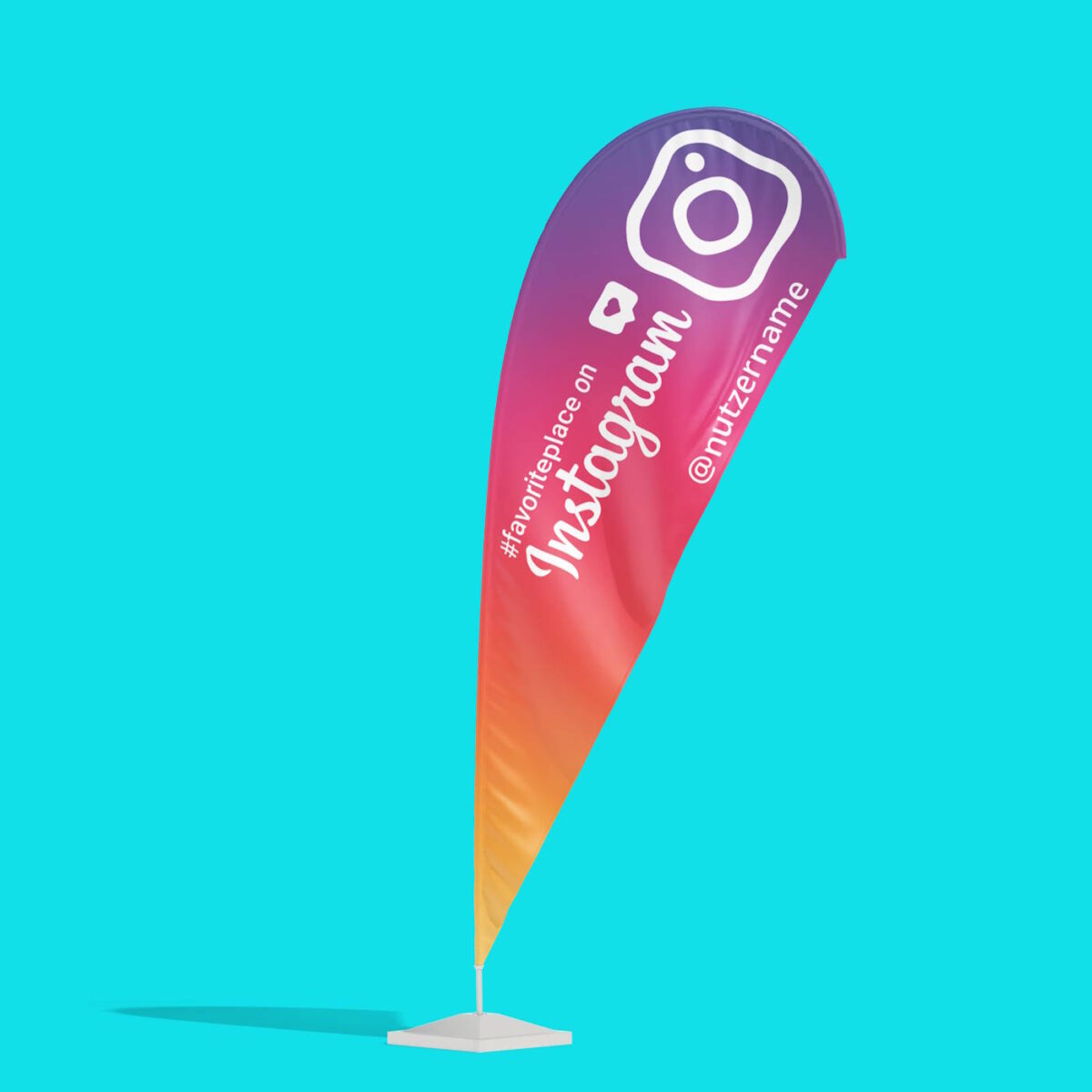 Folge uns auf Instagram Beachflag / Dropflag – Bild 2