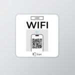 WIFI QR Code Aufkleber Sticker Clean