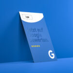 Bewerten Sie uns auf Google Karte "Blue" mit exklusivem UV Lack