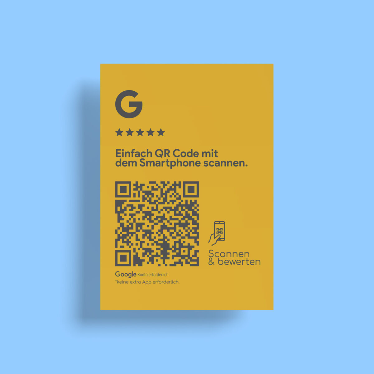 Bewerten Sie uns auf Google Karte "Blue" mit exklusivem UV Lack – Bild 4