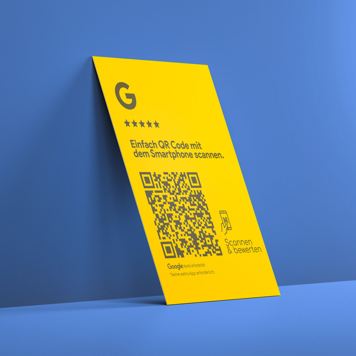 Bewerten Sie uns auf Google Karte "Blue" mit exklusivem UV Lack – Bild 2