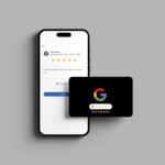 Google Bewertung NFC Karte "G" mit Google Bewertung QR Code