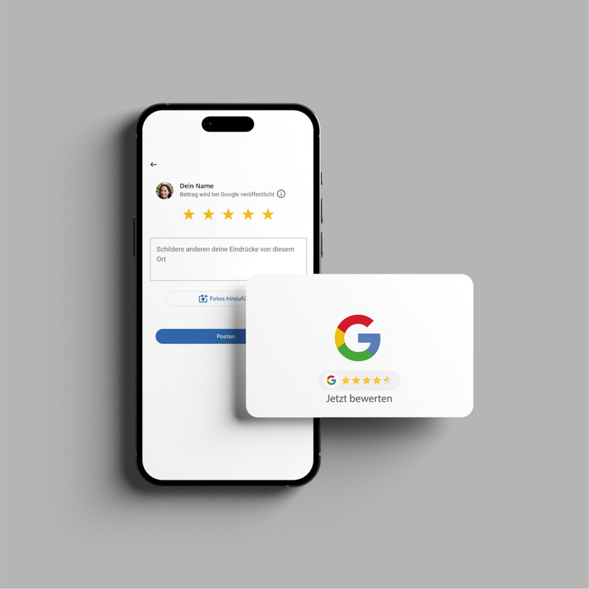 Google Bewertung NFC Karte "G" mit Google Bewertung QR Code – Bild 3