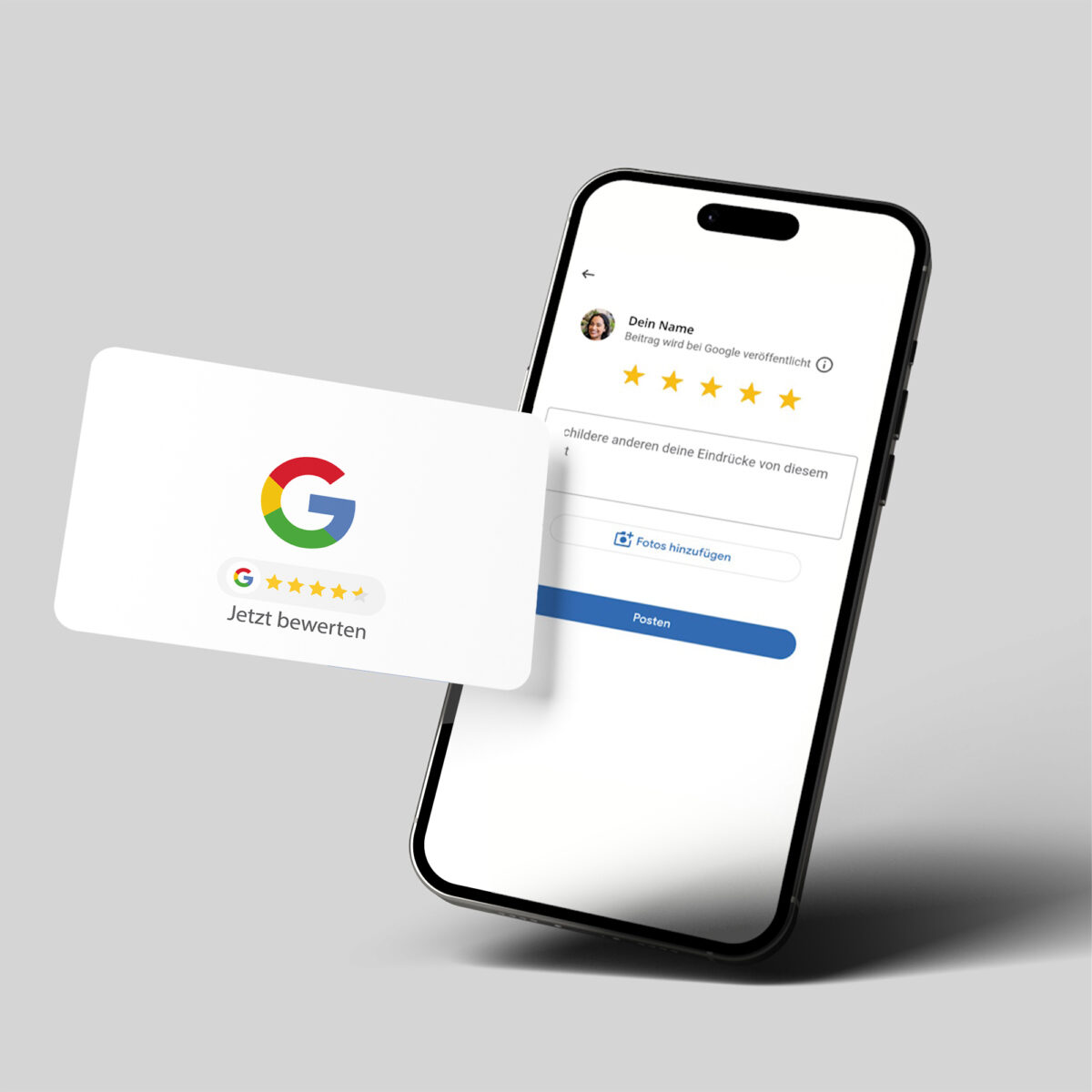 Google Bewertung NFC Karte "G" mit Google Bewertung QR Code – Bild 7