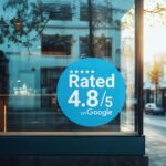 „Google Bewertungsscore“ Aufkleber – Zeige deine exzellenten Bewertungen auf einen Blick! – Bild 5
