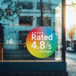 „Google Bewertungsscore“ Aufkleber – Zeige deine exzellenten Bewertungen auf einen Blick! – Bild 4