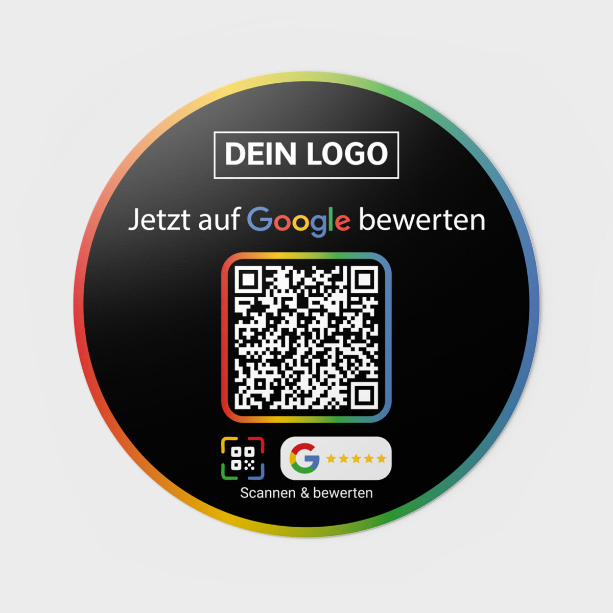 Google Bewertung QR Code Aufkleber "G" – Bild 3