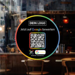 Google Bewertung QR Code Aufkleber "G"