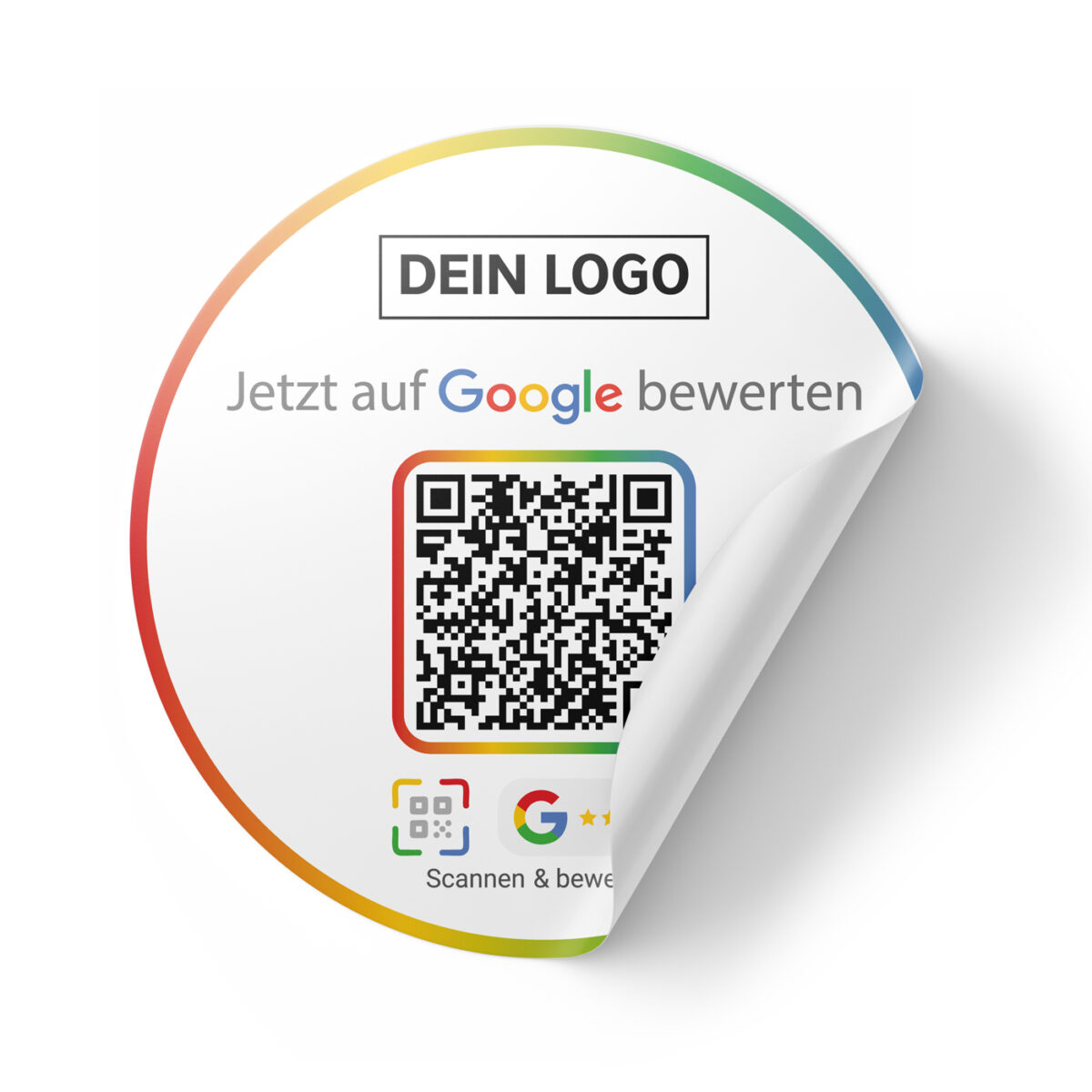 Google Bewertung QR Code Aufkleber "G" – Bild 6