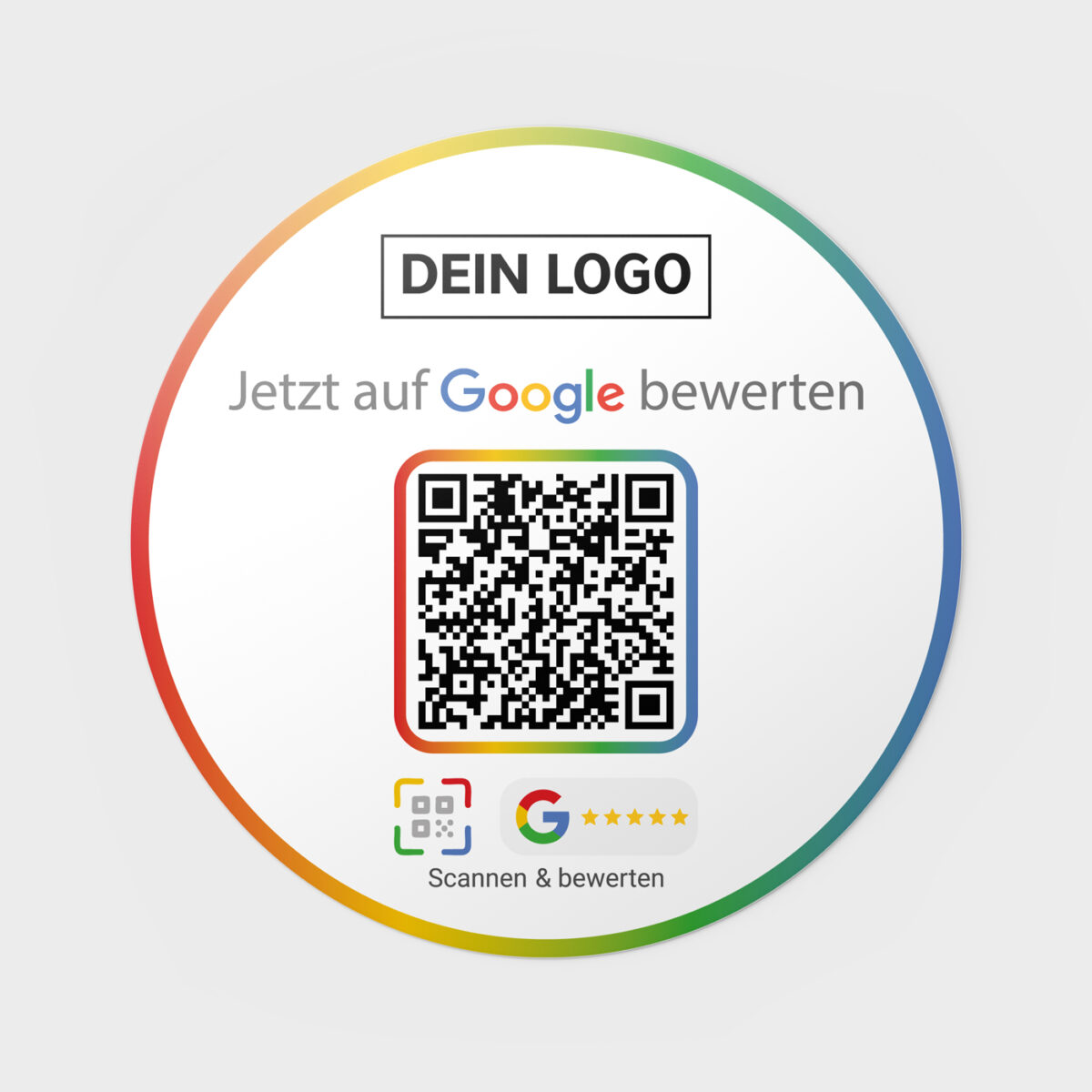 Google Bewertung QR Code Aufkleber "G" – Bild 5