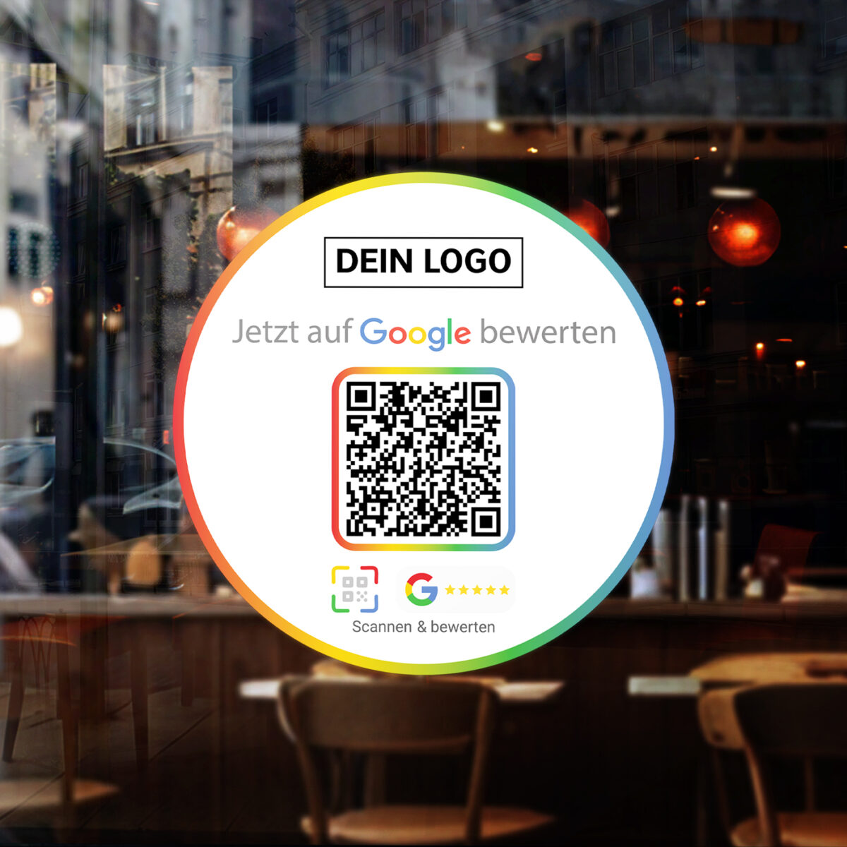 Google Bewertung QR Code Aufkleber "G" – Bild 2