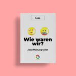 Bewerten Sie uns auf Google Karte "Emoji" mit exklusivem UV Lack