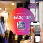 Instagram QR Code Sticker „Follow Us“ Rund – Hologramm Edition – 3 Größen – Bild 3