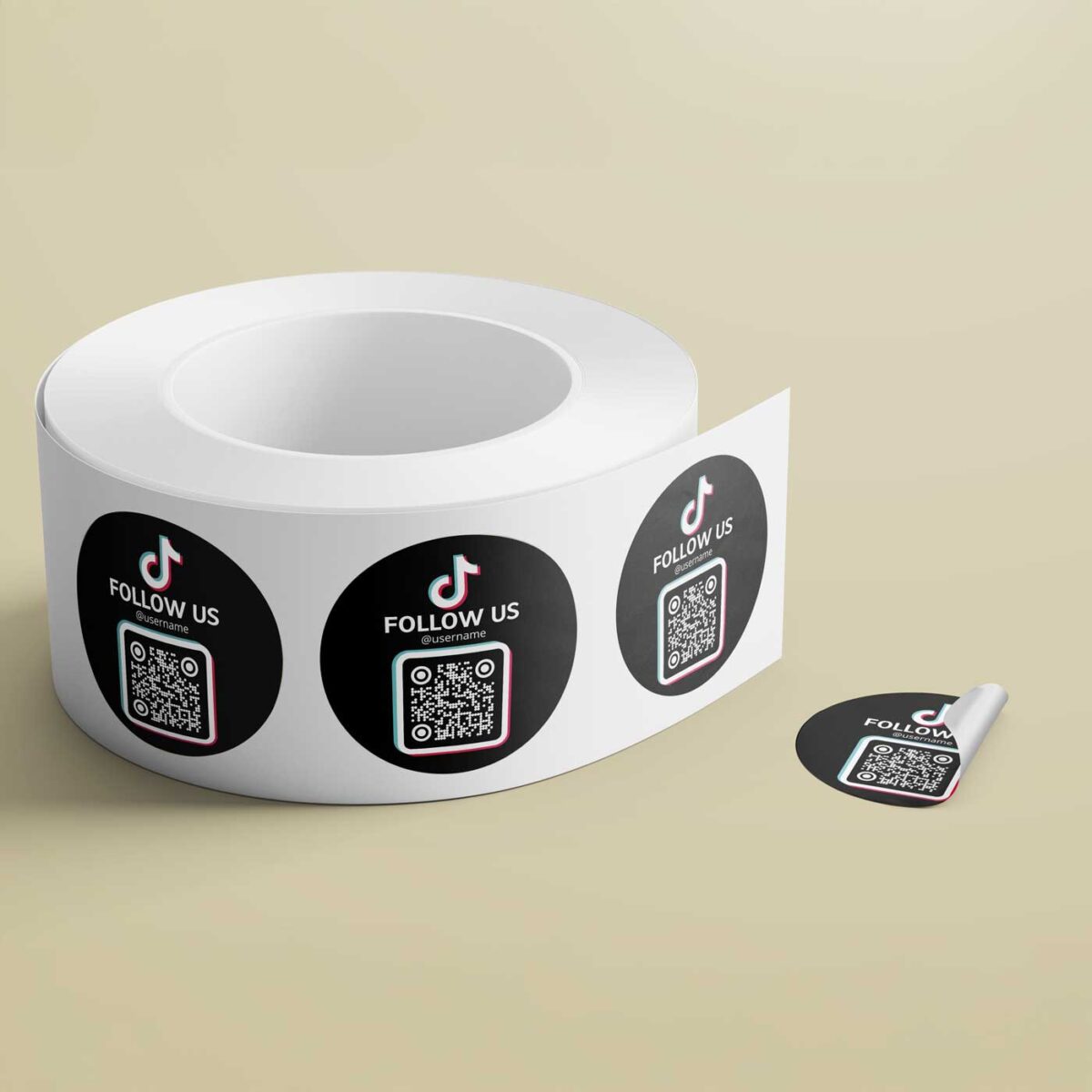 TikTok Follower QR Code Sticker Etikettenrolle – Mehr Reichweite mit QR-Aufklebern – Bild 2