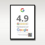 Google Bewertung Poster A3 | Mit QR Code direkt zur Bewertung | Kundenfeedback sichtbar machen – Bild 2