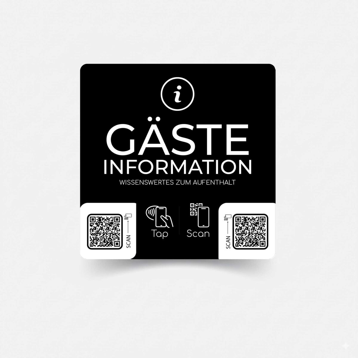 Gästeinformation Smart Sticker mit NFC und QR Code – Bild 2