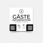 Gästeinformation Smart Sticker mit NFC und QR Code