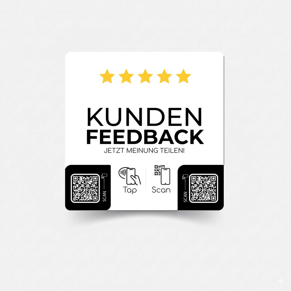 Kunden Feedback Sticker mit NFC & QR-Code – Bild 2