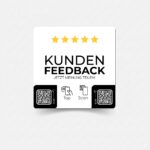 Kunden Feedback Sticker mit NFC & QR-Code