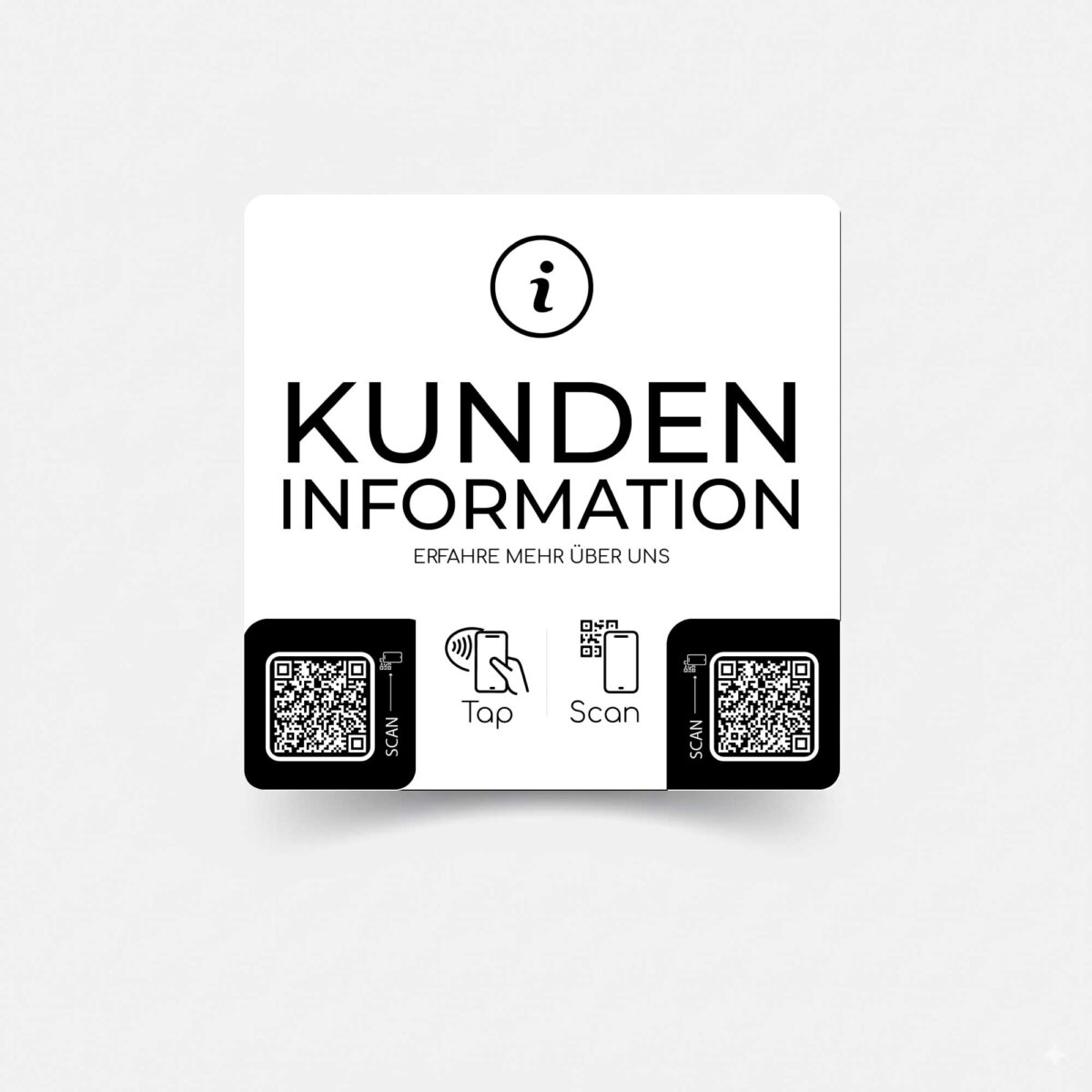 Kundeninformation Smart Sticker mit NFC und QR Code – Bild 2