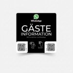 Gästeinformation WhatApp Smart Sticker mit NFC und QR Code – Bild 2