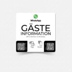 Gästeinformation WhatApp Smart Sticker mit NFC und QR Code