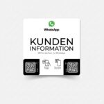 Kundeninformation WhatApp Smart Sticker mit NFC und QR Code