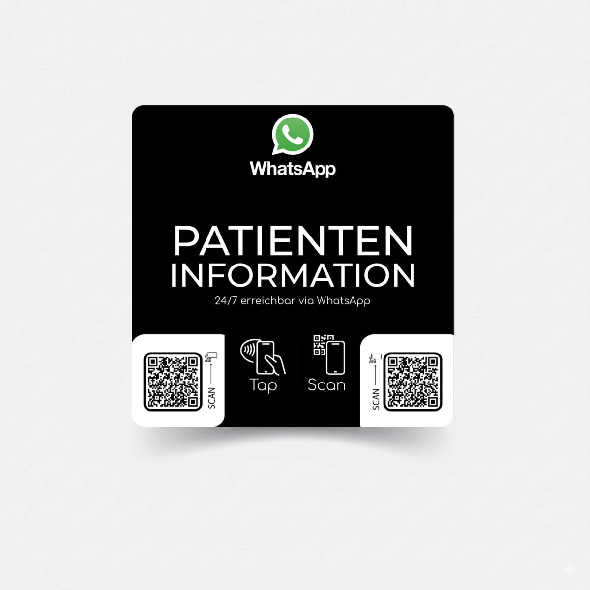 Patienteninformation WhatApp Smart Sticker mit NFC und QR Code – Bild 2
