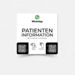 Patienteninformation WhatApp Smart Sticker mit NFC und QR Code