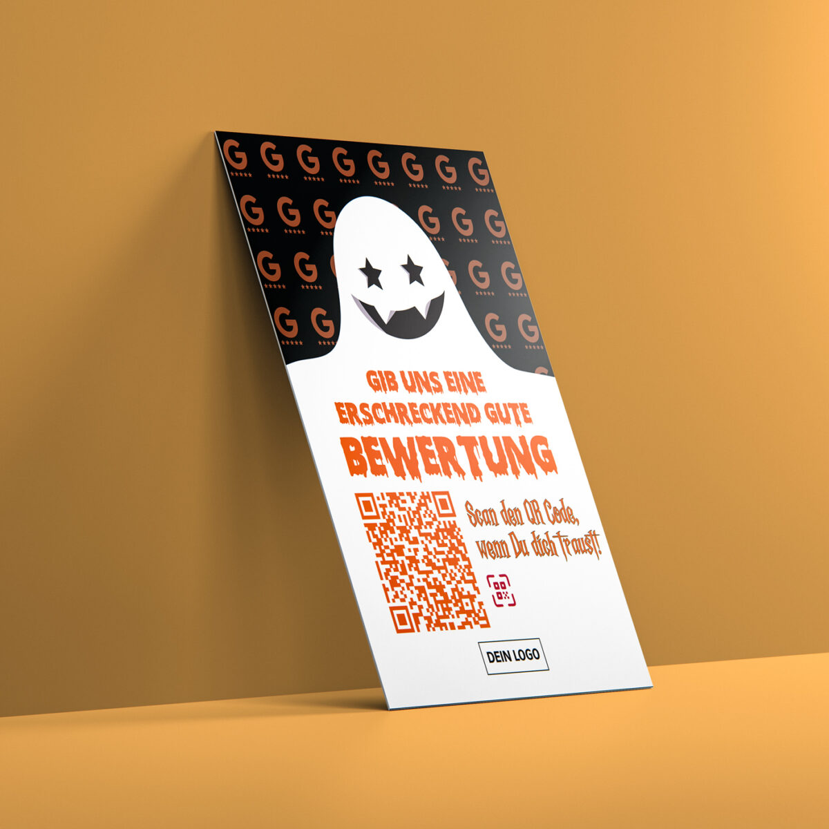 Halloween Edition Google Bewertung & Instagram Follower Karte mit QR Code – Bild 2