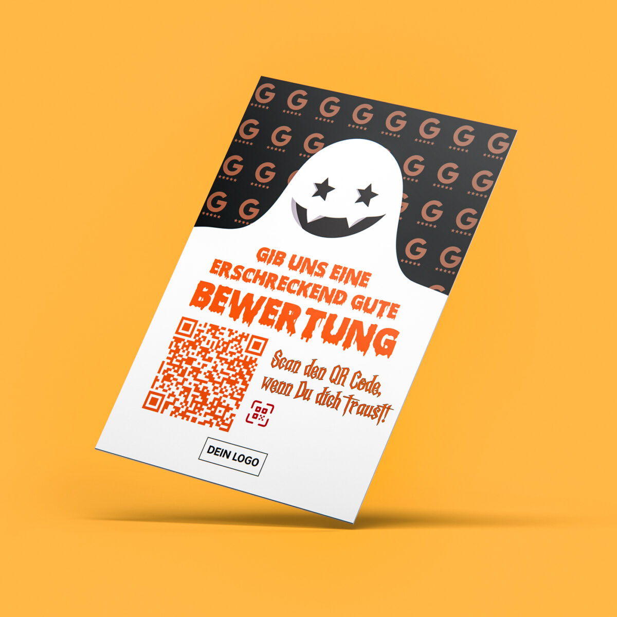 Halloween Edition Google Bewertung & Instagram Follower Karte mit QR Code – Bild 4