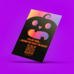 Halloween Edition Google Bewertung & Instagram Follower Karte mit QR Code – Bild 5