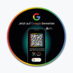 Google Bewertung NFC Aufkleber Tap Black "G" mit Google Bewertung QR Code