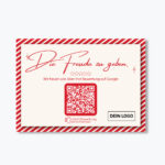 Weihnachts-Kundenkarte mit Google Bewertung QR Code – Bild 3