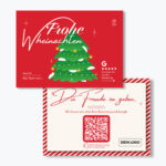 Weihnachts-Kundenkarte mit Google Bewertung QR Code