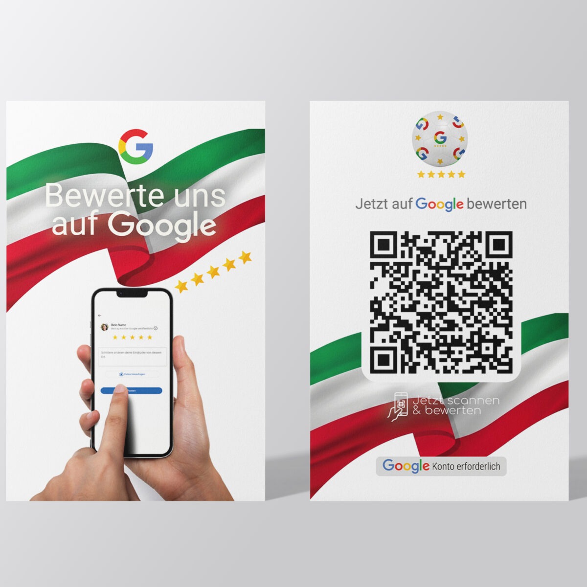 Google Bewertung QR Code Visitenkarte WM Edition – Bild 6