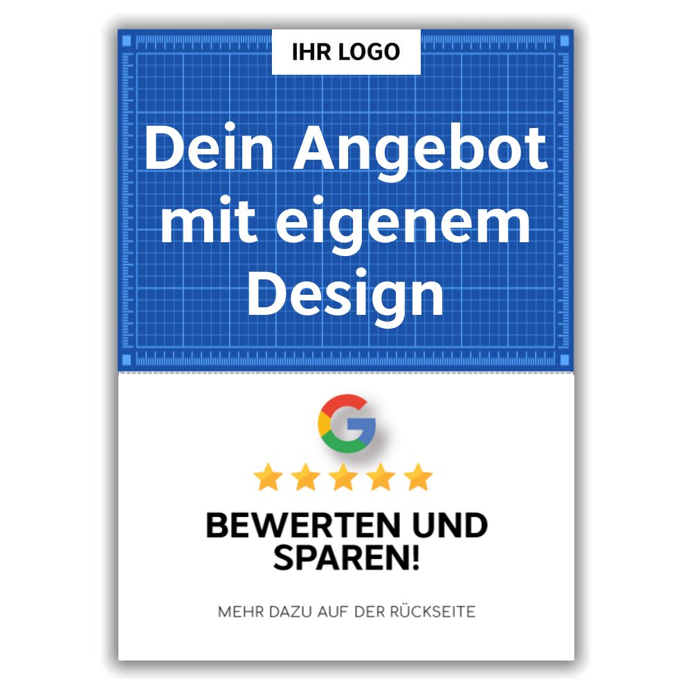 gooogle spar aktionskarte eigenes design empfehlio Google Bewertungskarte Spar Aktion – Bild 1