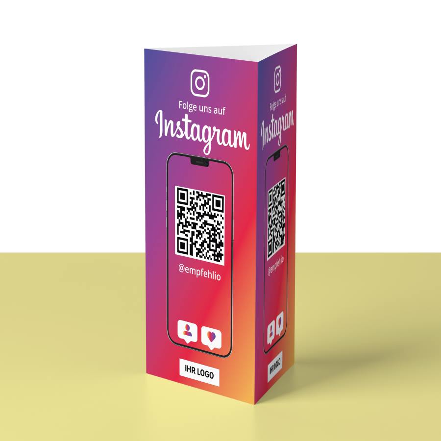 folge uns auf instagram tischaufsteller color Folge uns auf Instagram Tischaufsteller Color – Bild 1