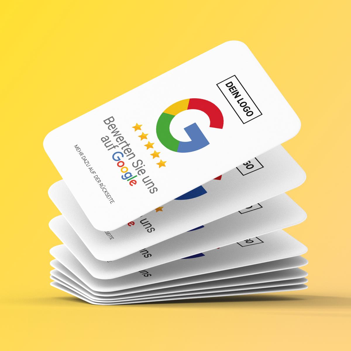 google visitenkarte minimal 2021 empfehlio s Bewerten Sie uns auf Google Visitenkarte Clean Edition mit Google Bewertung QR Code – Bild 1