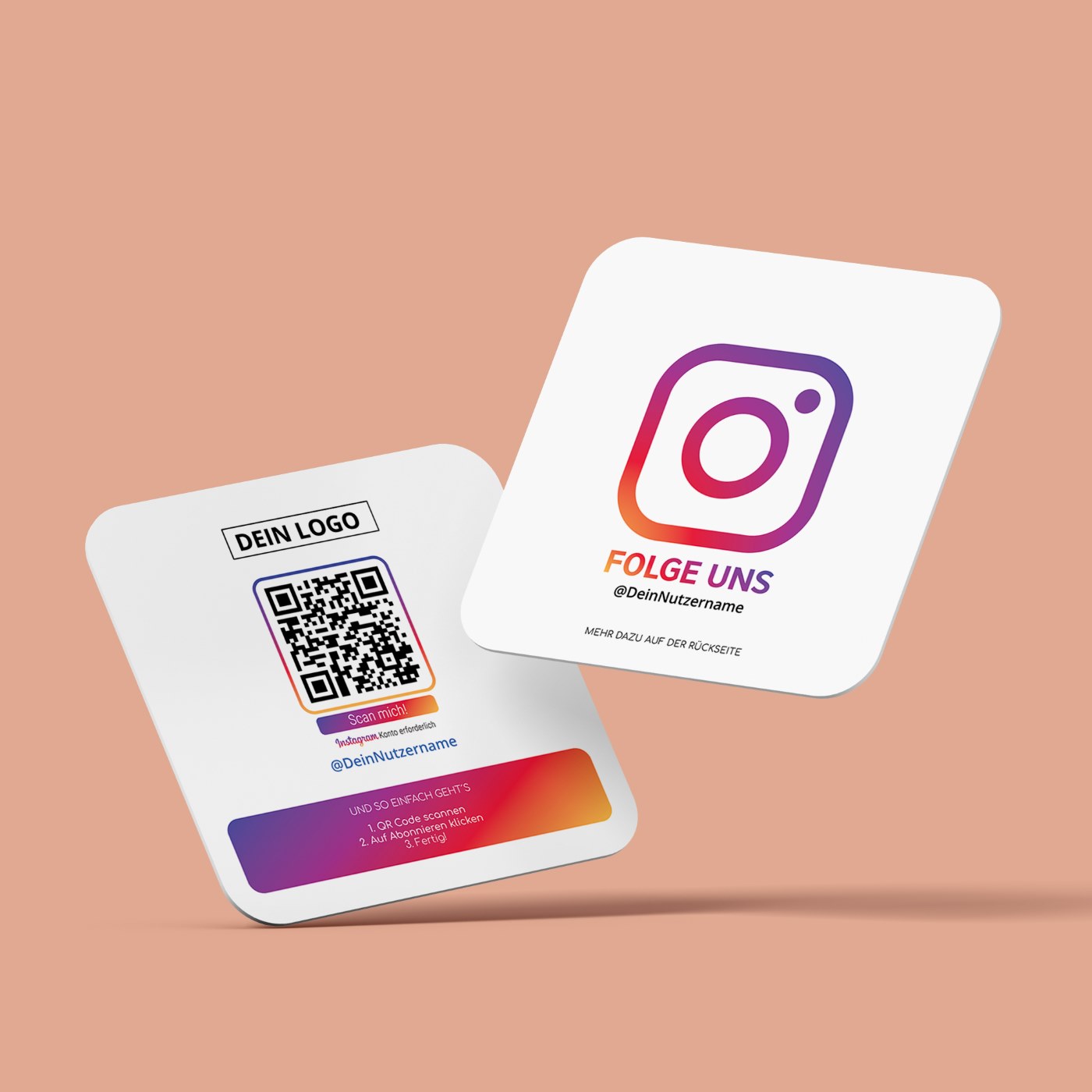 folge uns auf instagram karte square clean empfehlio 1 Folge uns auf Instagram Karte Square "Clean" – Bild 1