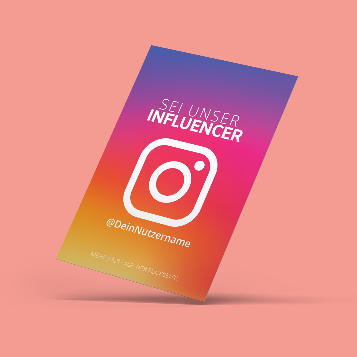empfehlio instagram influcard influencer color front 1 Instagram Influencer Karte Color – Bild 1