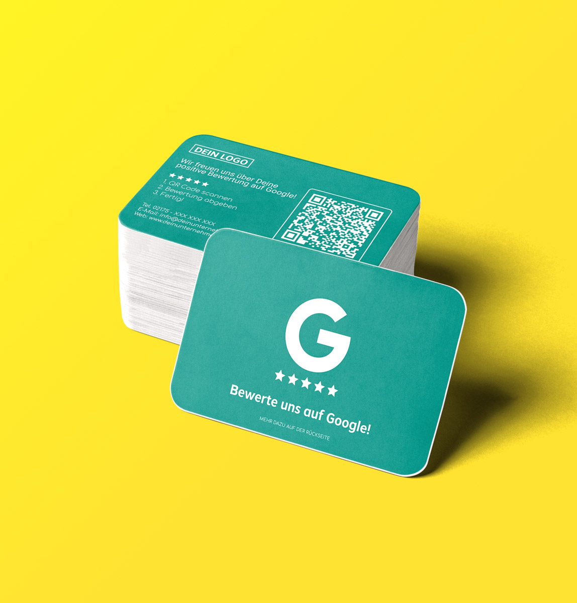 light green 1-empfehlio google bewertung visitenkarte Google Visitenkarte Color – Bild 1