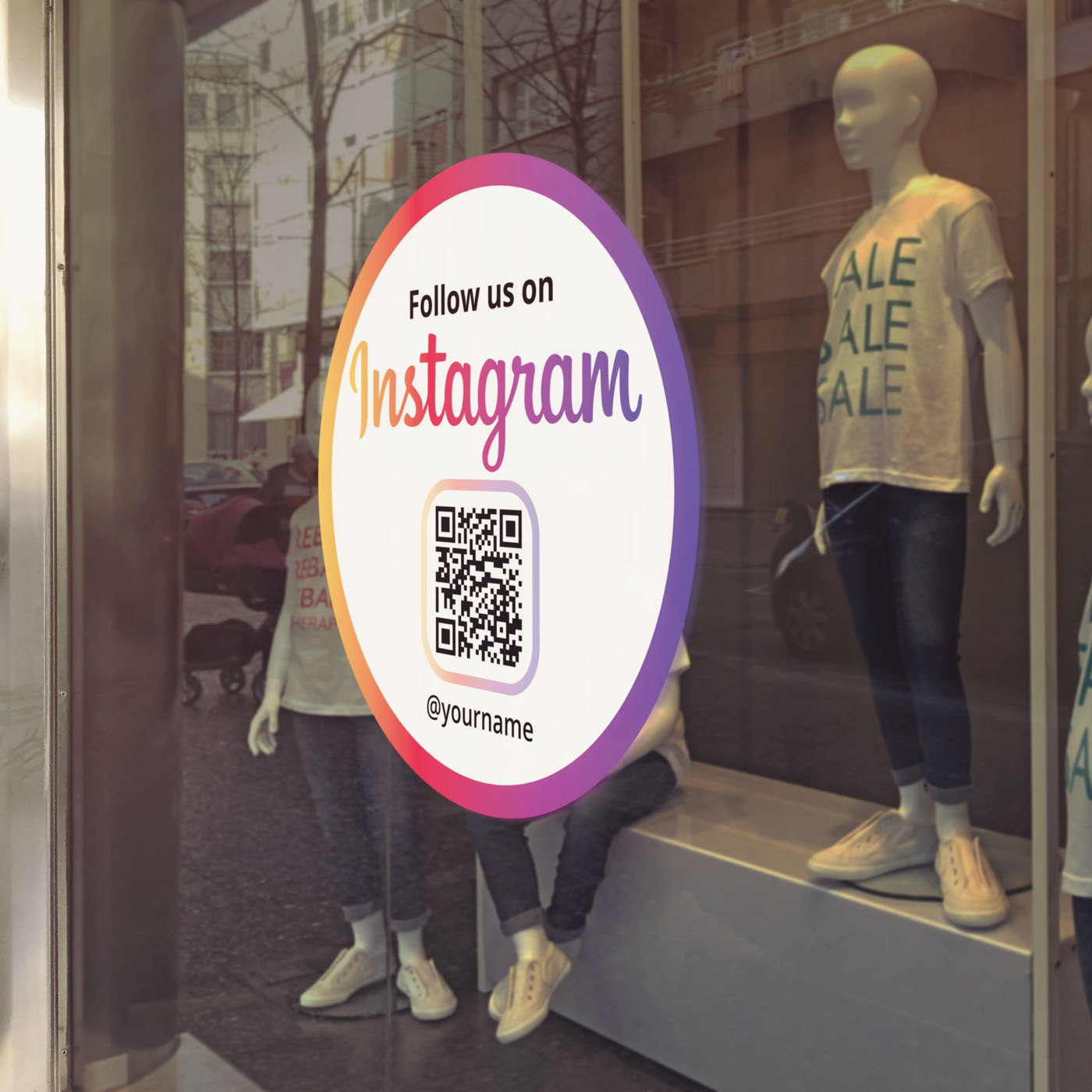 follow us on instagram sticker qr code truzzer (2 von 6) Instagram Name QR Code Sticker Clean – Bild 1