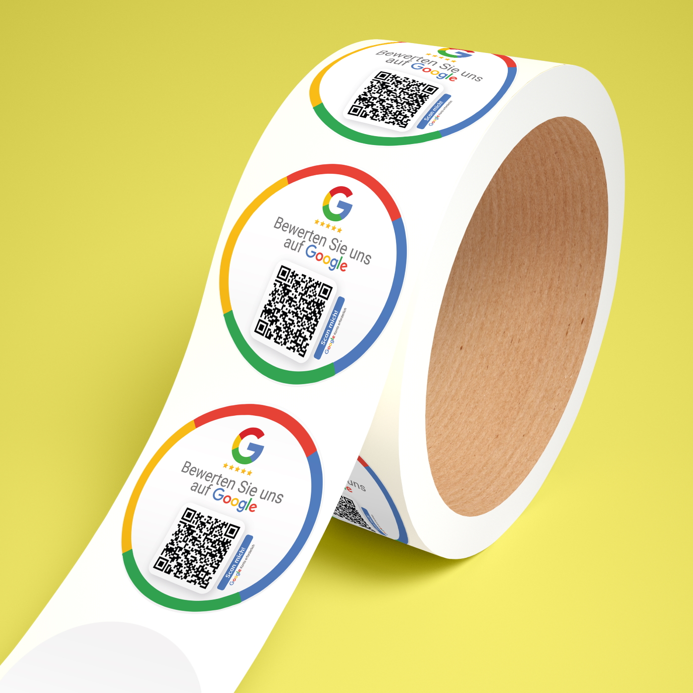 google bewertung qr code aufkleber etiketten rolle Google Bewertung Aufkleber Etiketten Rolle – Bild 1