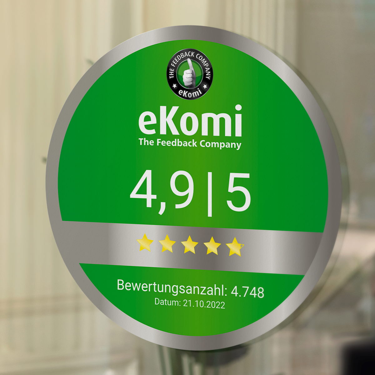 ekomi score sticker eKomi Score Aufkleber – Bild 1