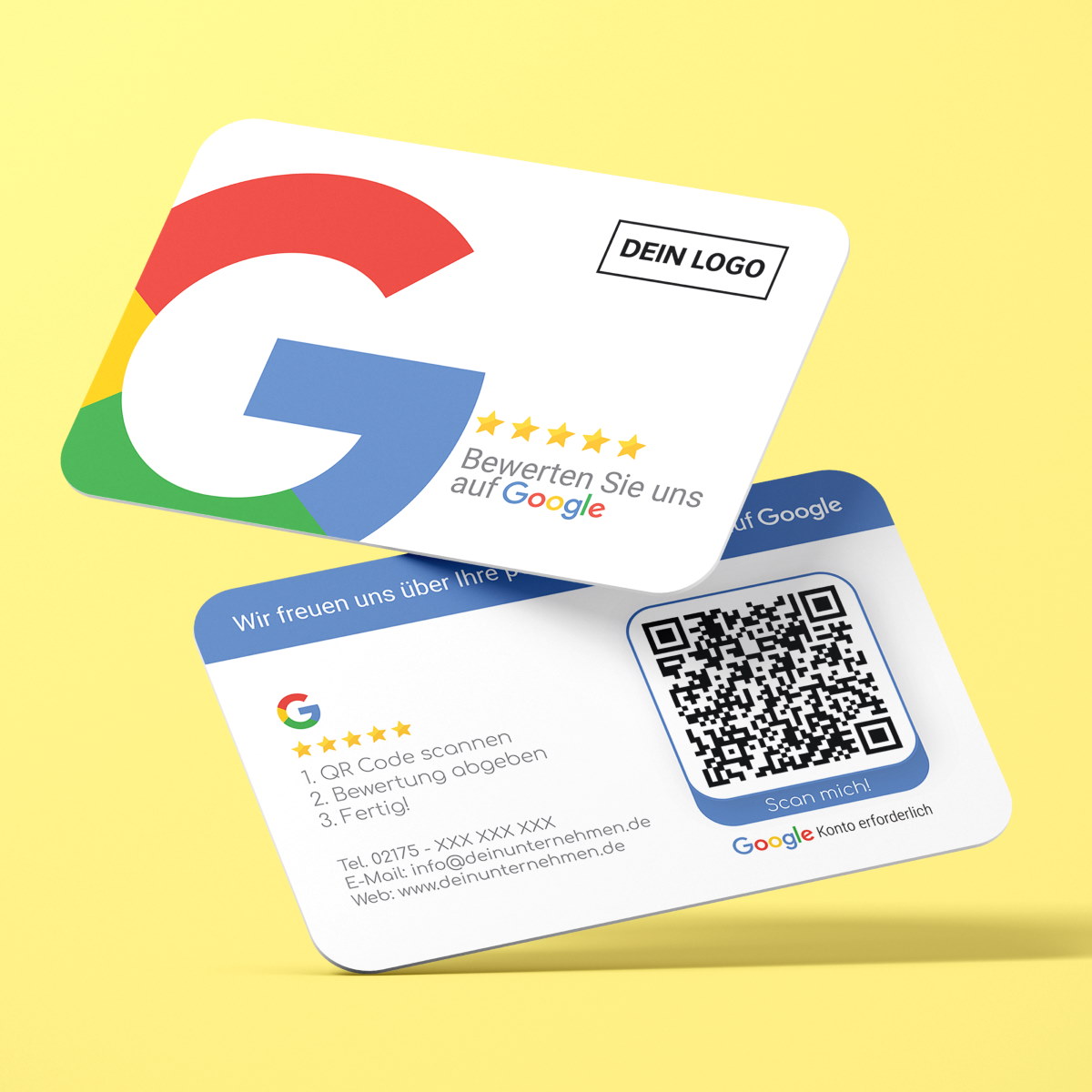 Google-Visitenkarte-iconic mit google qr code fr 2 Bewerten Sie uns auf Google Visitenkarte Iconic mit Google Bewertung QR Code – Bild 1